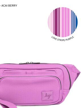 Brand New Lug Hitch Luxe Vegan Leather Belt Bag in Beautiful Acai Berry